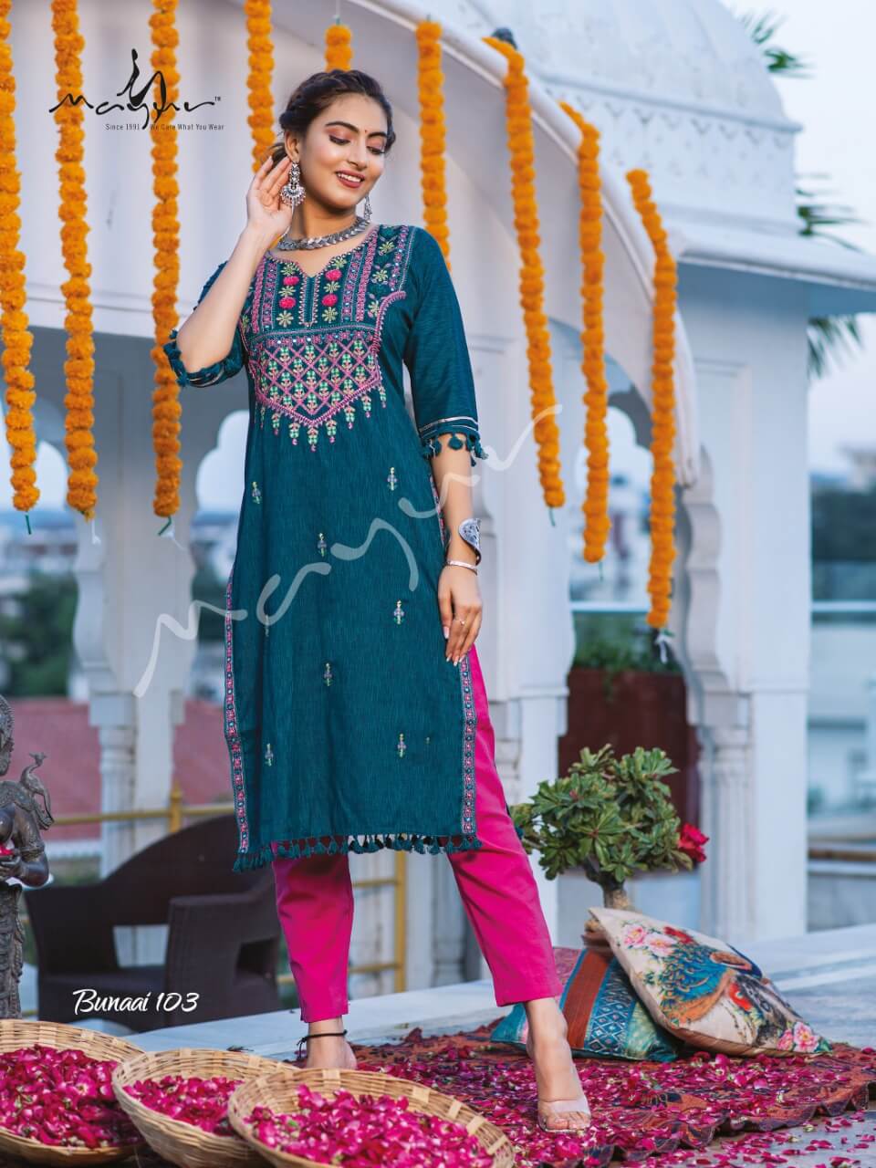Mayur Bunaai Fancy Festive Wear New Designer Rayon Kurti Collection 